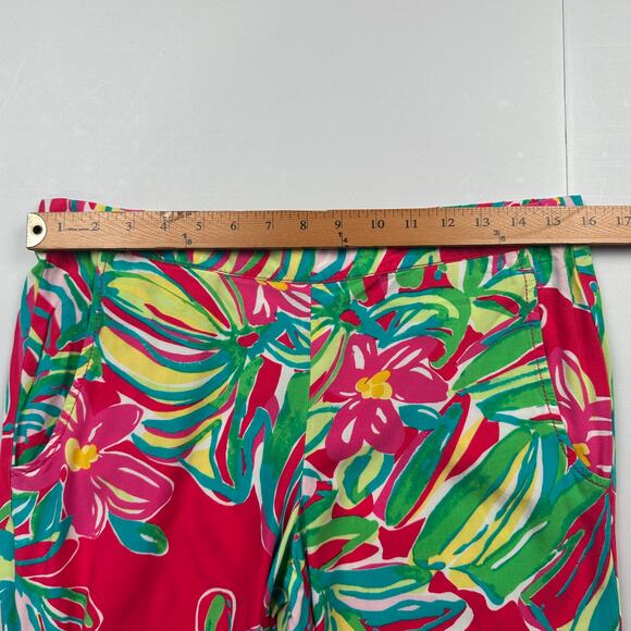 Lilly Pulitzer Pants Womens Medium Pink Cambridge Palazzo Jungle Tumble Resort - Picture 10 of 15